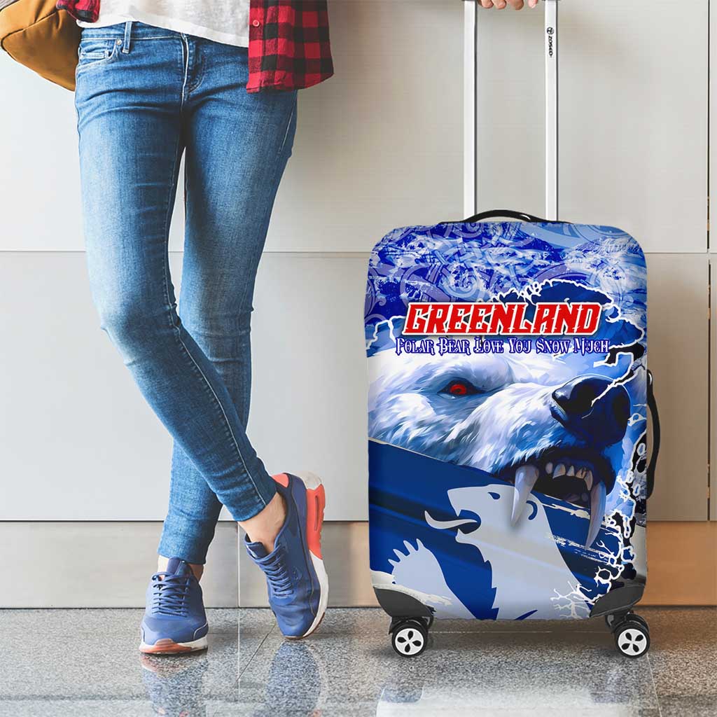 Greenland Luggage Cover Polar Bear Power You Snow Much DT02