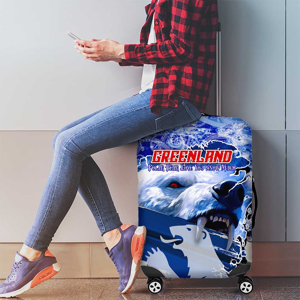 Greenland Luggage Cover Polar Bear Power You Snow Much DT02