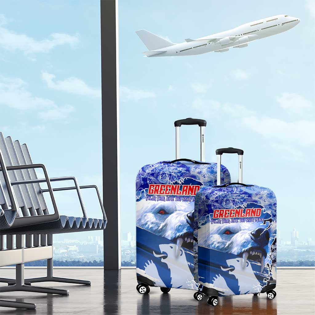 Greenland Luggage Cover Polar Bear Power You Snow Much DT02