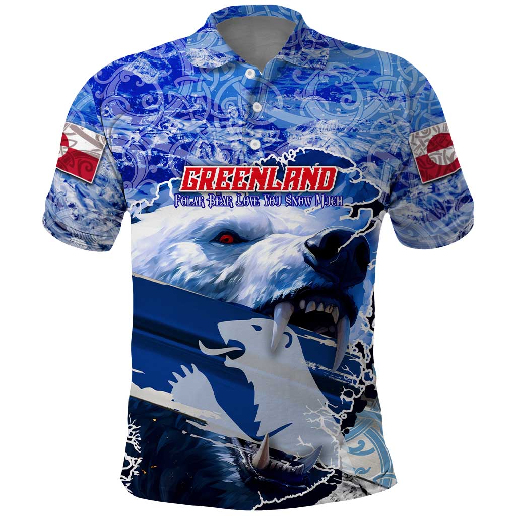 Greenland Polo Shirt Polar Bear Power You Snow Much DT02