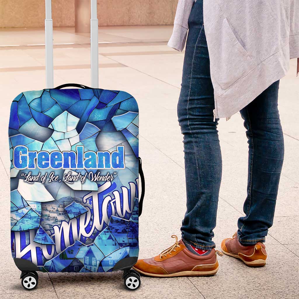 Greenland Hometown Luggage Cover Land of Ice Land of Wonder Land of Heart DT02
