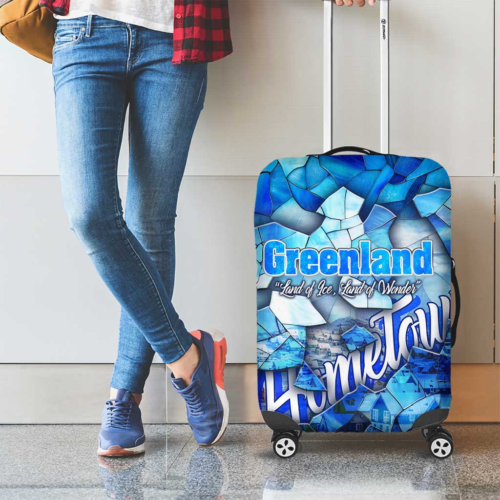 Greenland Hometown Luggage Cover Land of Ice Land of Wonder Land of Heart DT02