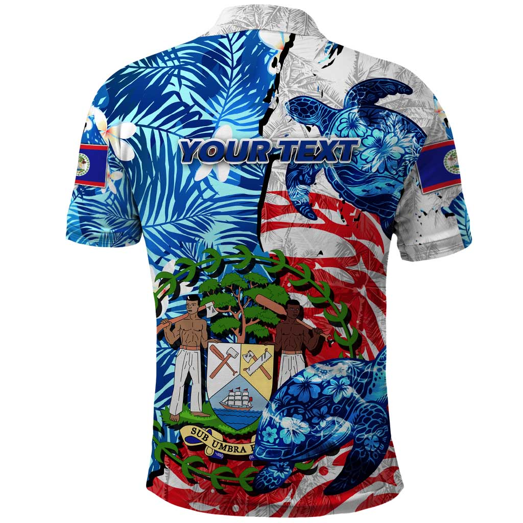 Sea Turtle Belize Polo Shirt Ocean Soul Tropical Spirit DT02