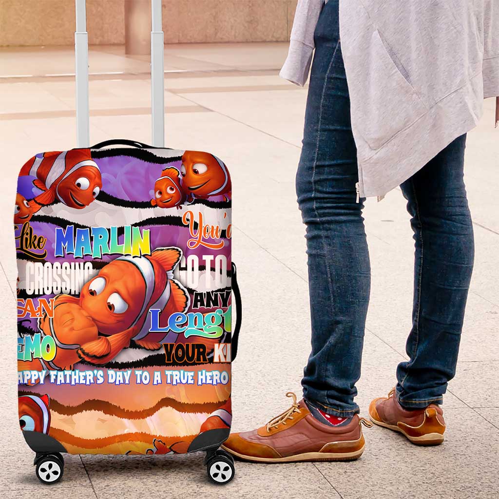 The Ocean Best Dad Luggage Cover Like Marlin Happy Fathers Day To a True Hero DT02