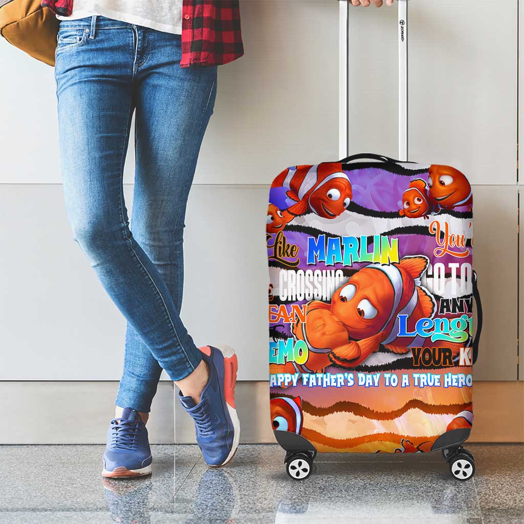 The Ocean Best Dad Luggage Cover Like Marlin Happy Fathers Day To a True Hero DT02