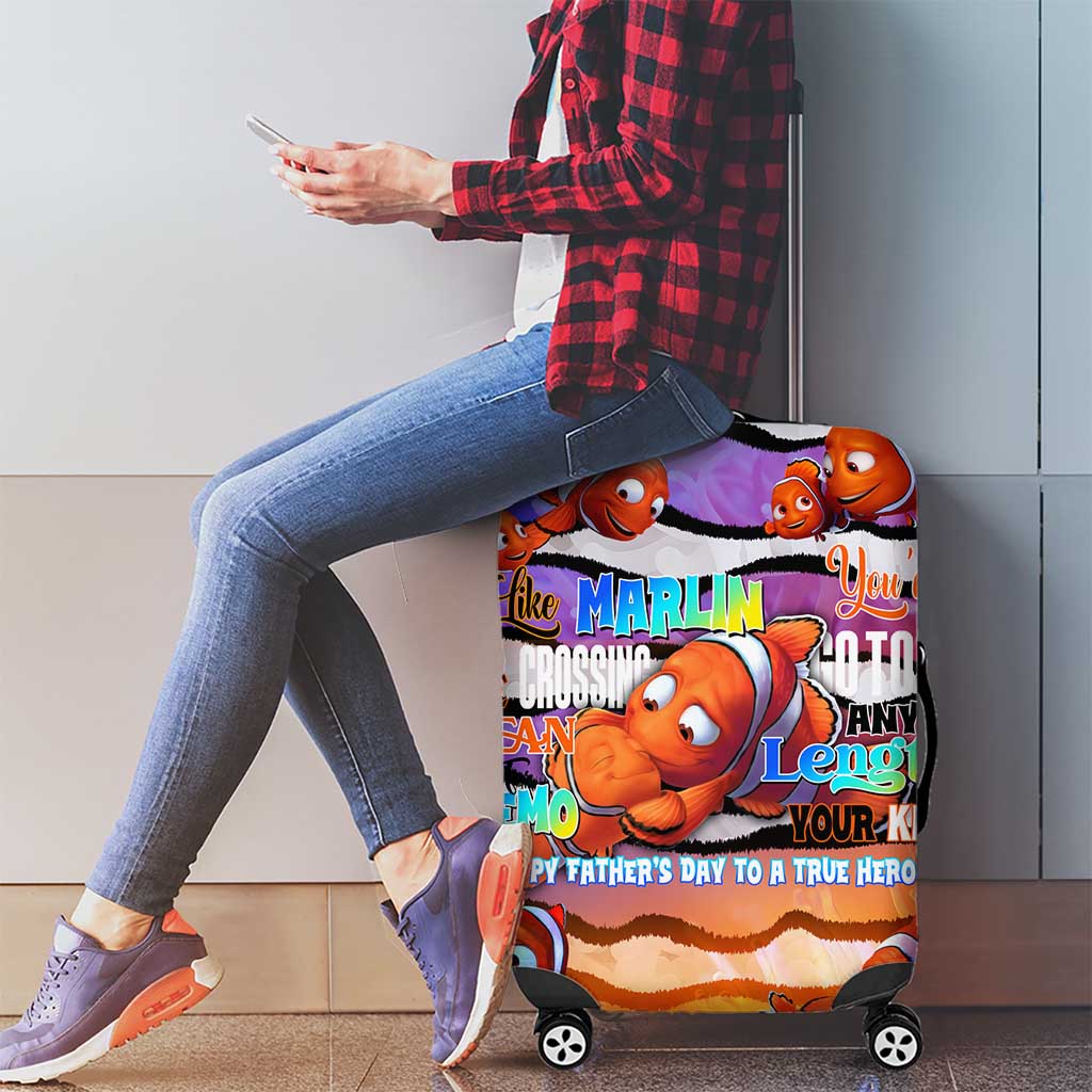 The Ocean Best Dad Luggage Cover Like Marlin Happy Fathers Day To a True Hero DT02