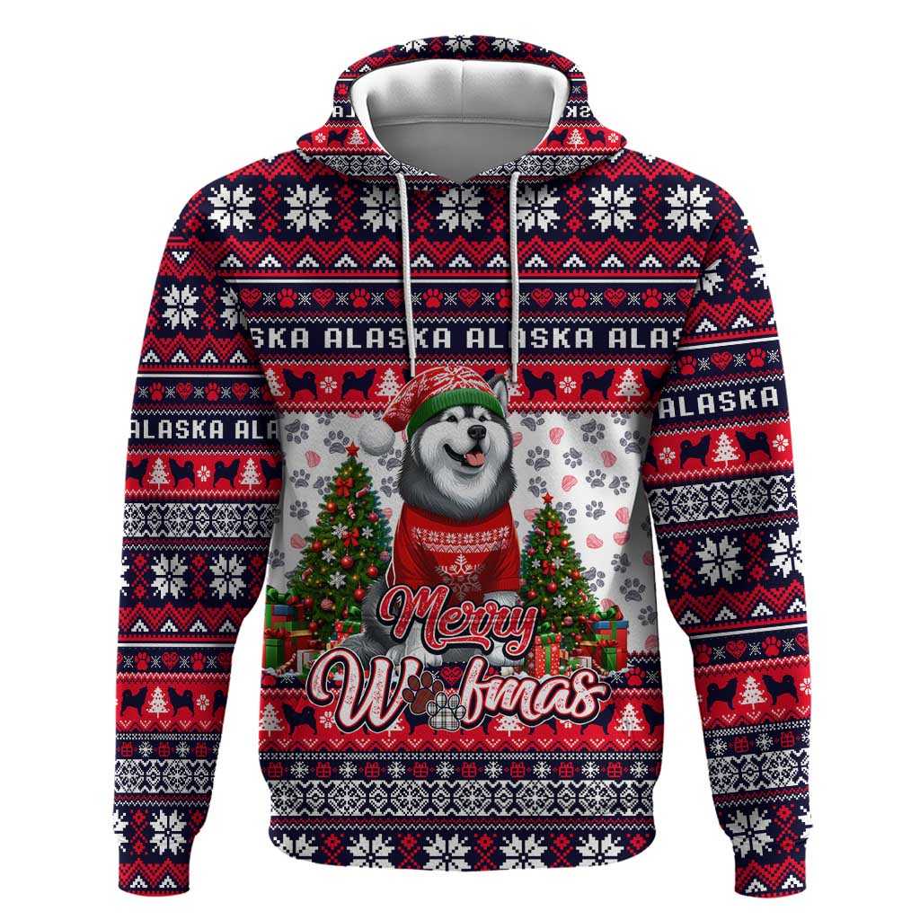 Alaska Merry Woofmas Hoodie Christmas Dog Art Style DT02
