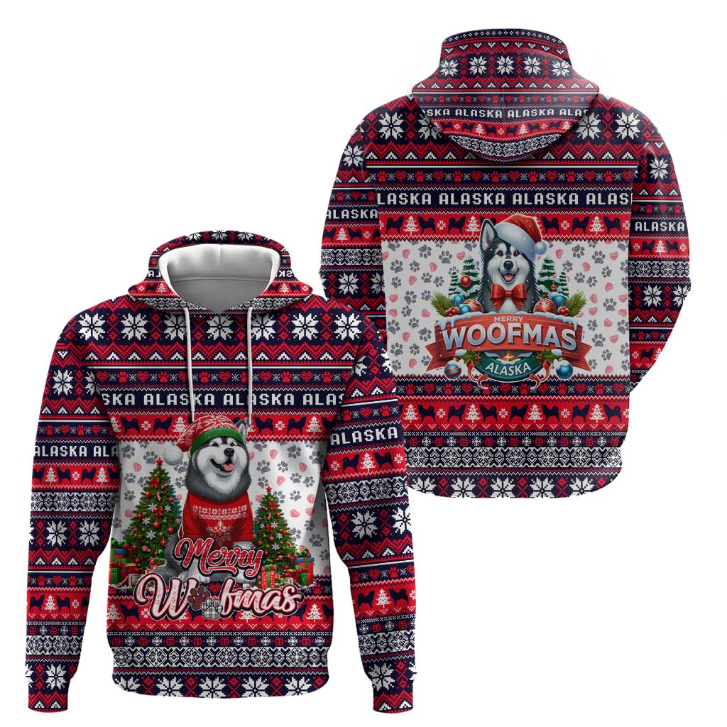 Alaska Merry Woofmas Hoodie Christmas Dog Art Style DT02