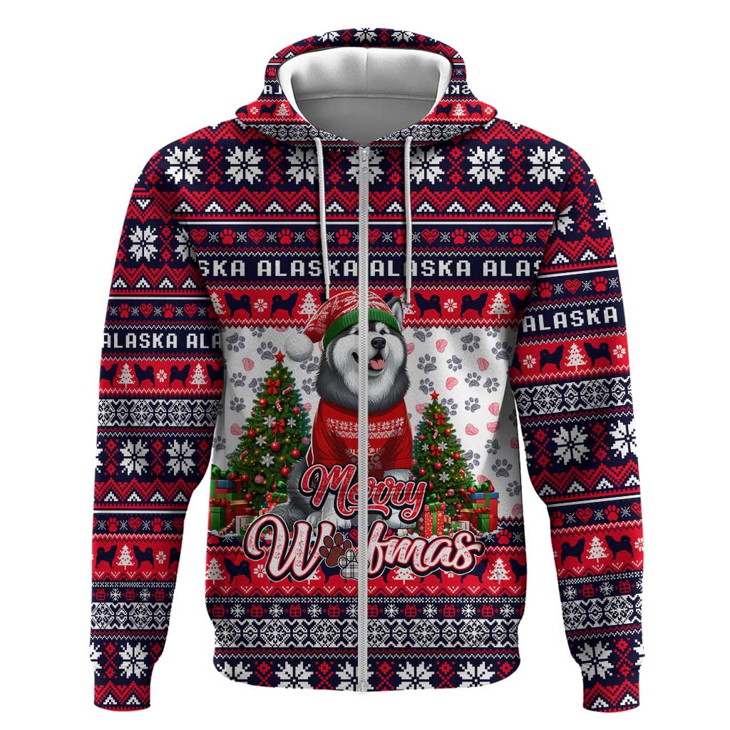 Alaska Merry Woofmas Hoodie Christmas Dog Art Style DT02