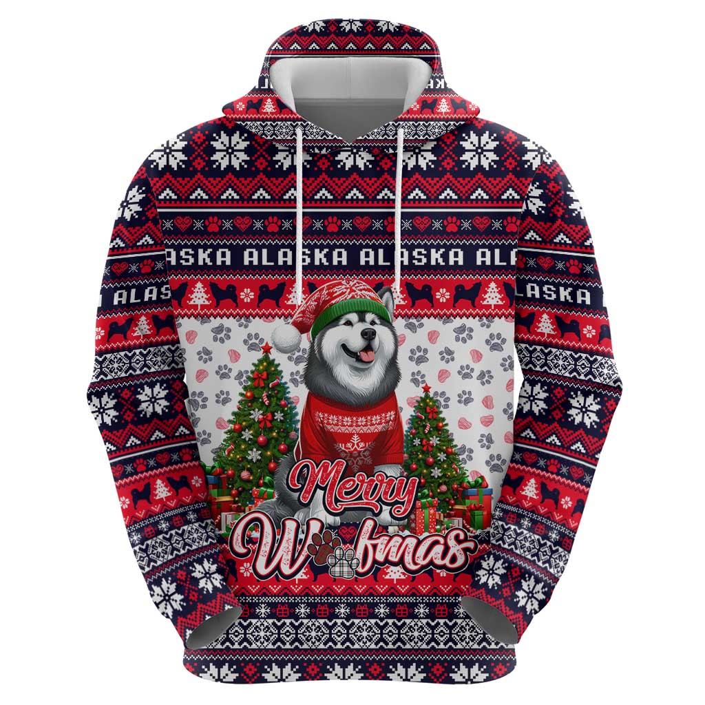 Alaska Merry Woofmas Hoodie Christmas Dog Art Style DT02