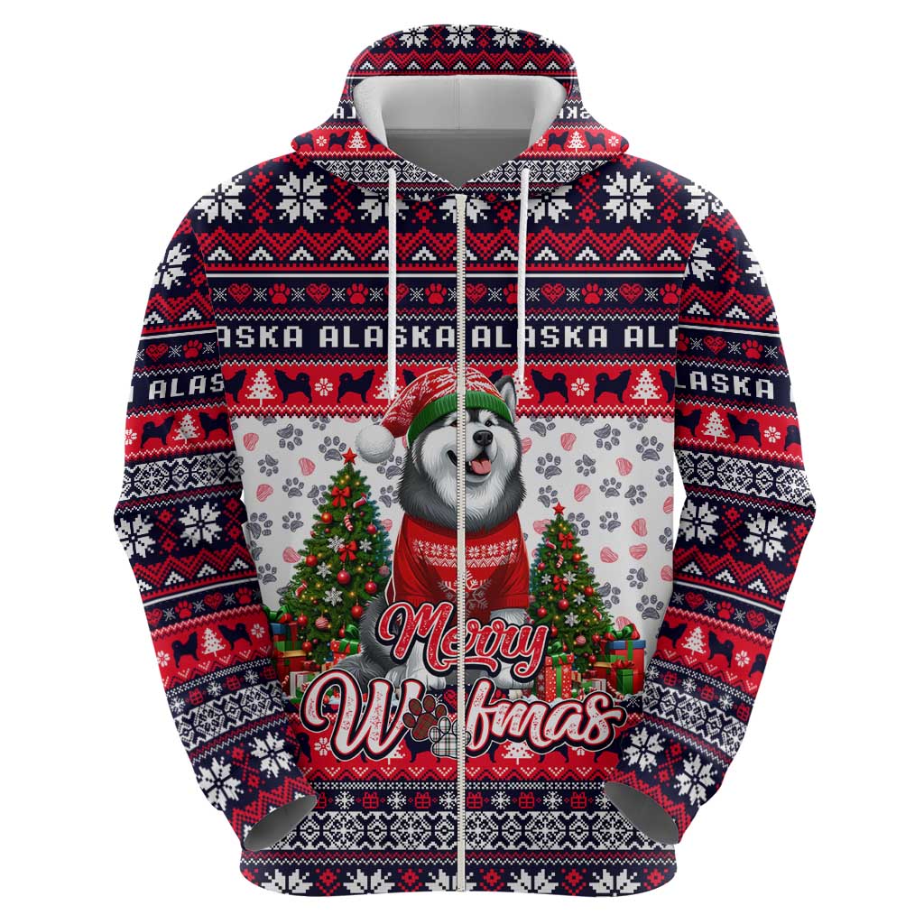 Alaska Merry Woofmas Hoodie Christmas Dog Art Style DT02