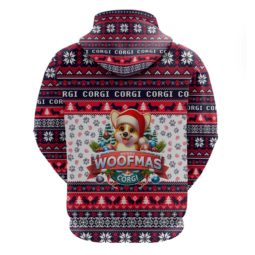 Corgi Merry Woofmas Hoodie Christmas Dog Art Style DT02
