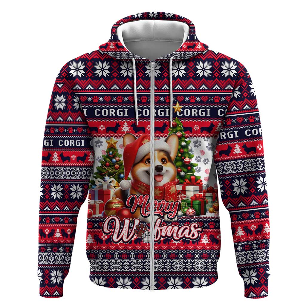 Corgi Merry Woofmas Hoodie Christmas Dog Art Style DT02