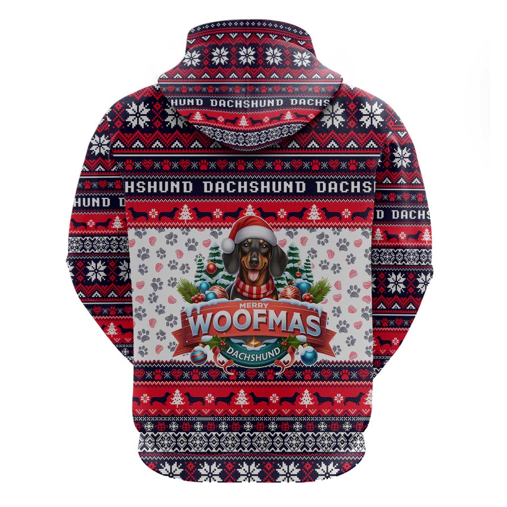 Dachshund Merry Woofmas Hoodie Christmas Dog Art Style DT02