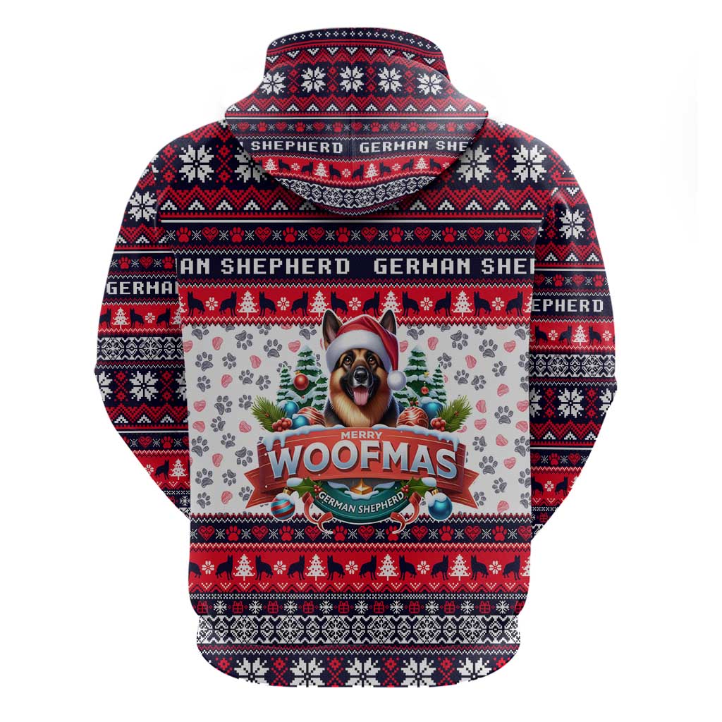 German Shepherd Merry Woofmas Hoodie Christmas Dog Art Style DT02