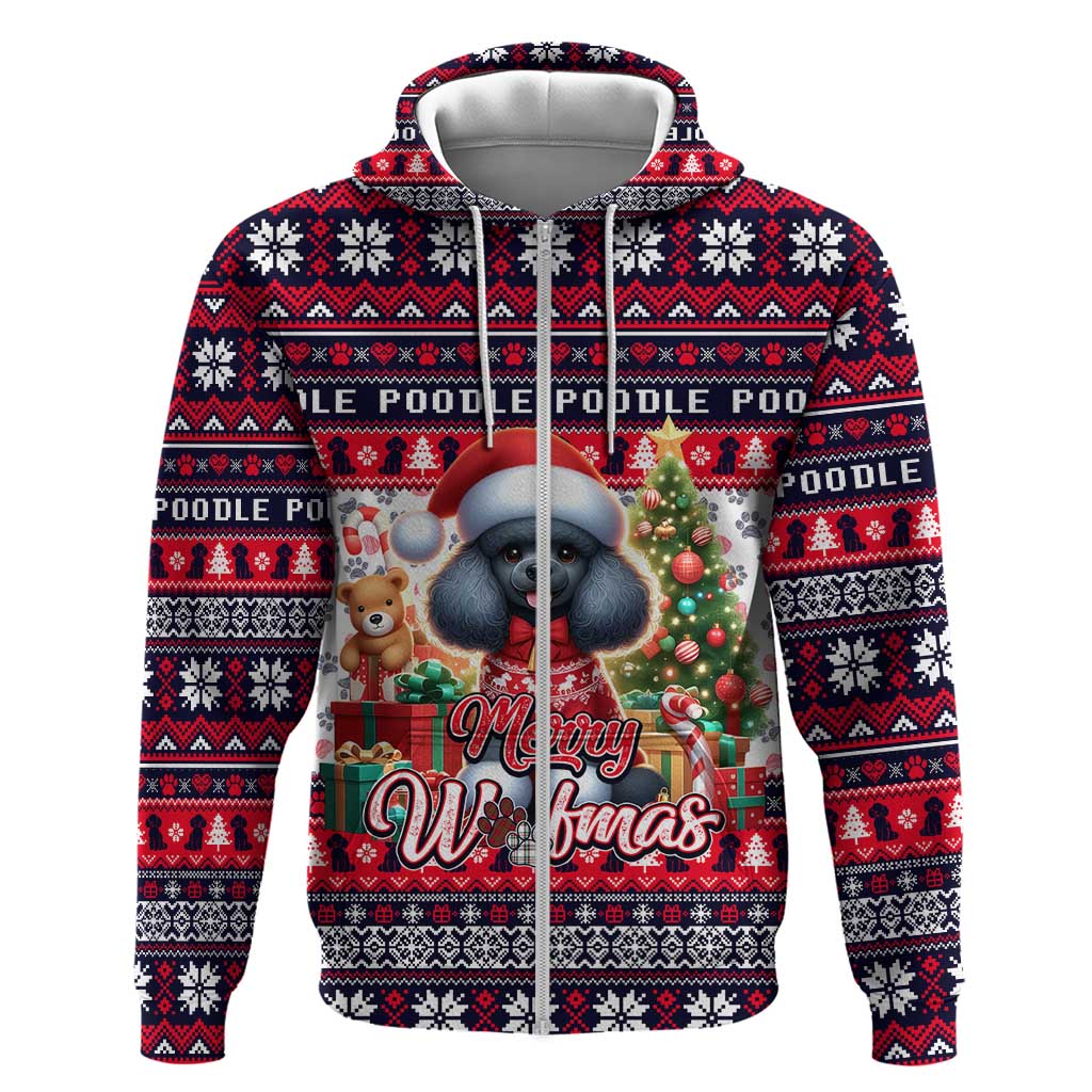 Poodle Merry Woofmas Hoodie Christmas Dog Art Style DT02