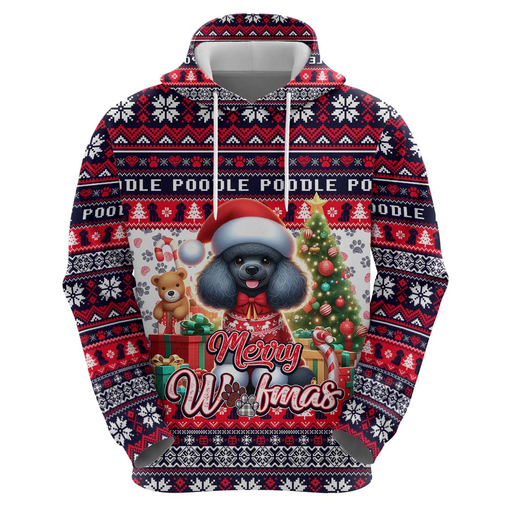 Poodle Merry Woofmas Hoodie Christmas Dog Art Style DT02
