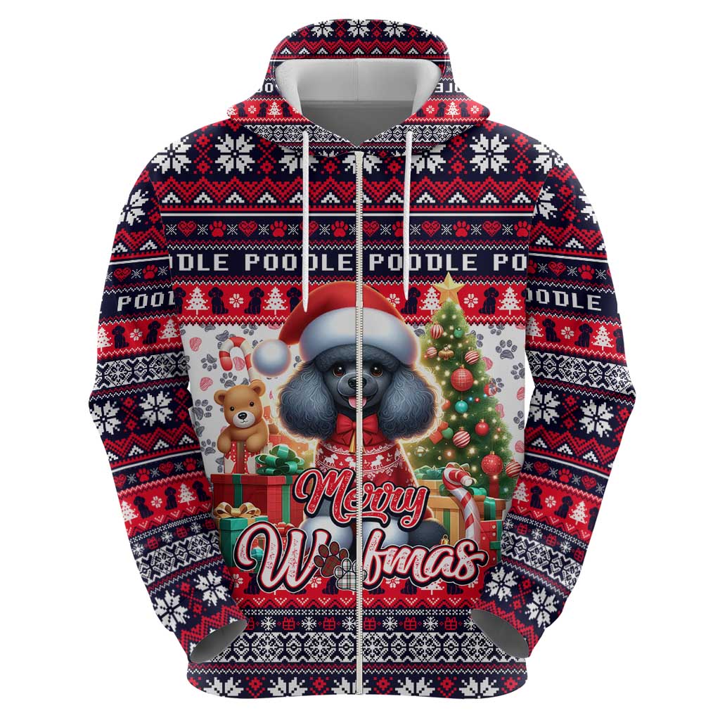 Poodle Merry Woofmas Hoodie Christmas Dog Art Style DT02