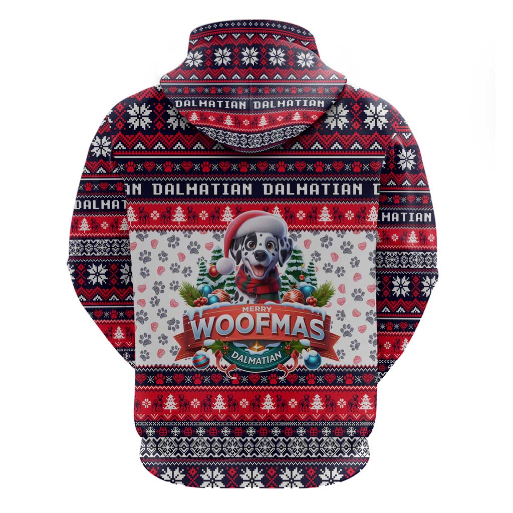 Dalmatian Merry Woofmas Hoodie Christmas Dog Art Style DT02