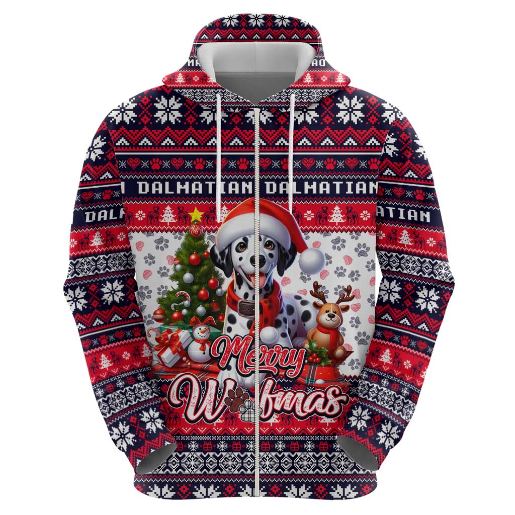 Dalmatian Merry Woofmas Hoodie Christmas Dog Art Style DT02