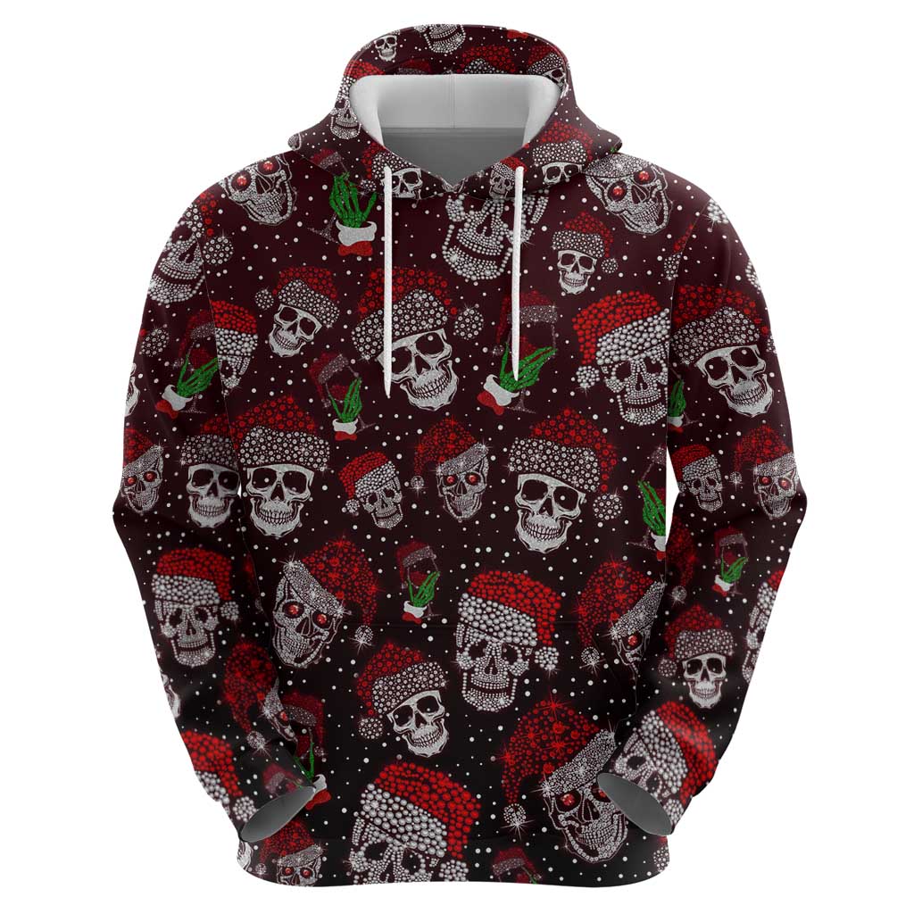 Xmas Skulls Love Christmas Cocktails Hoodie DT02