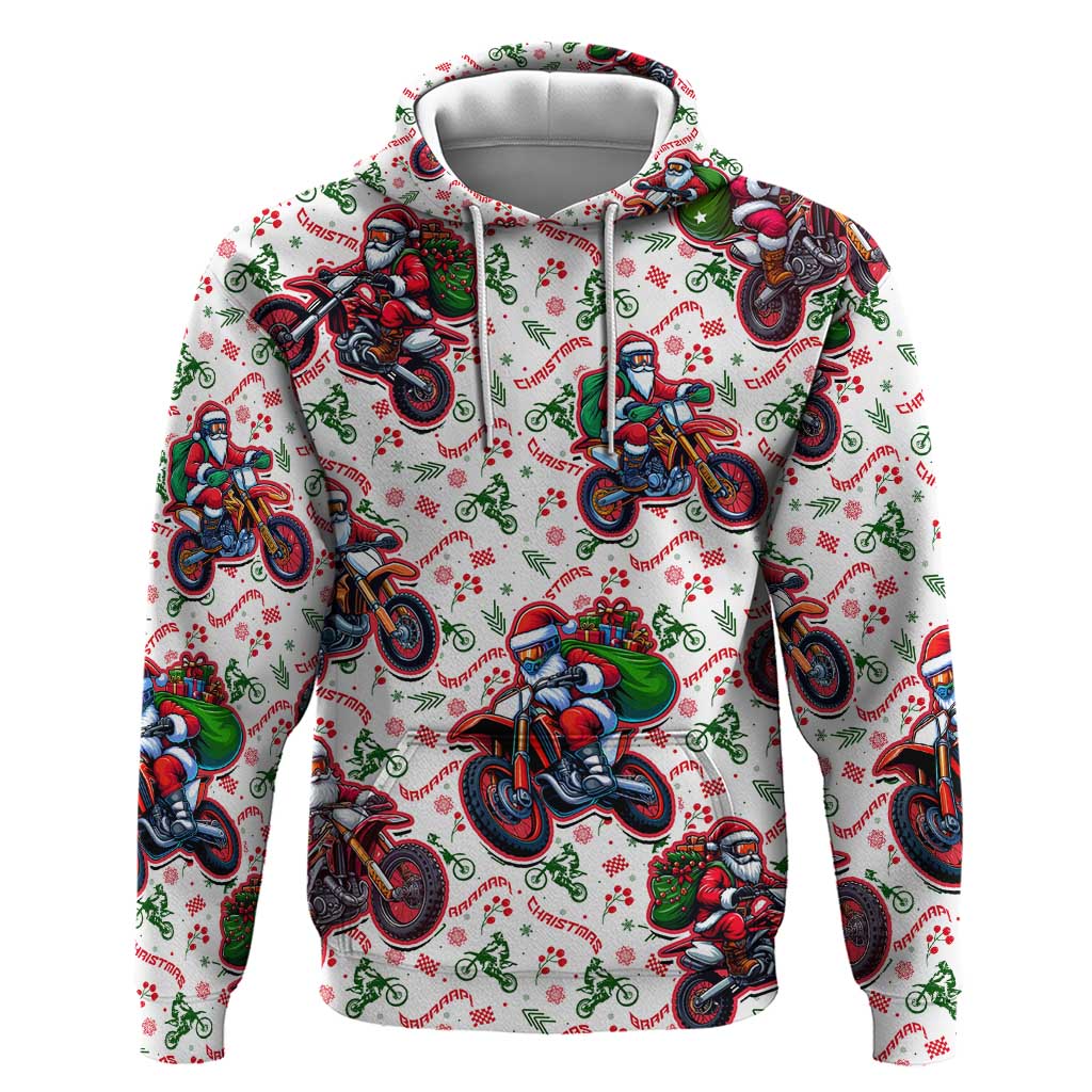 BRAAAP! Motorbike Santa Christmas Hoodie DT02