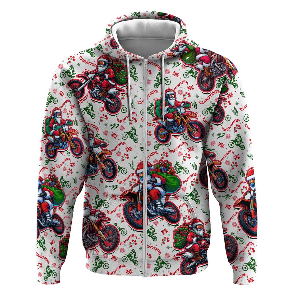 BRAAAP! Motorbike Santa Christmas Hoodie DT02