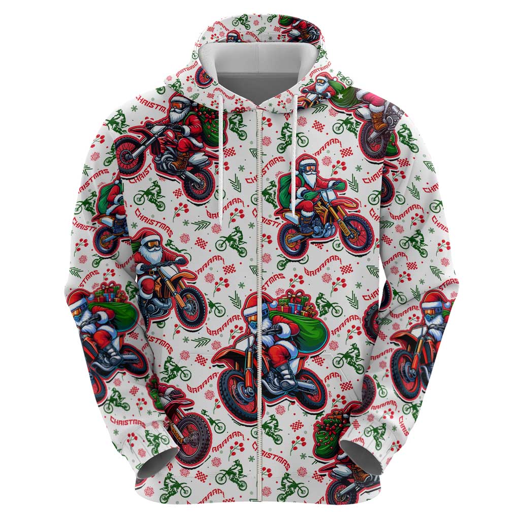 BRAAAP! Motorbike Santa Christmas Hoodie DT02