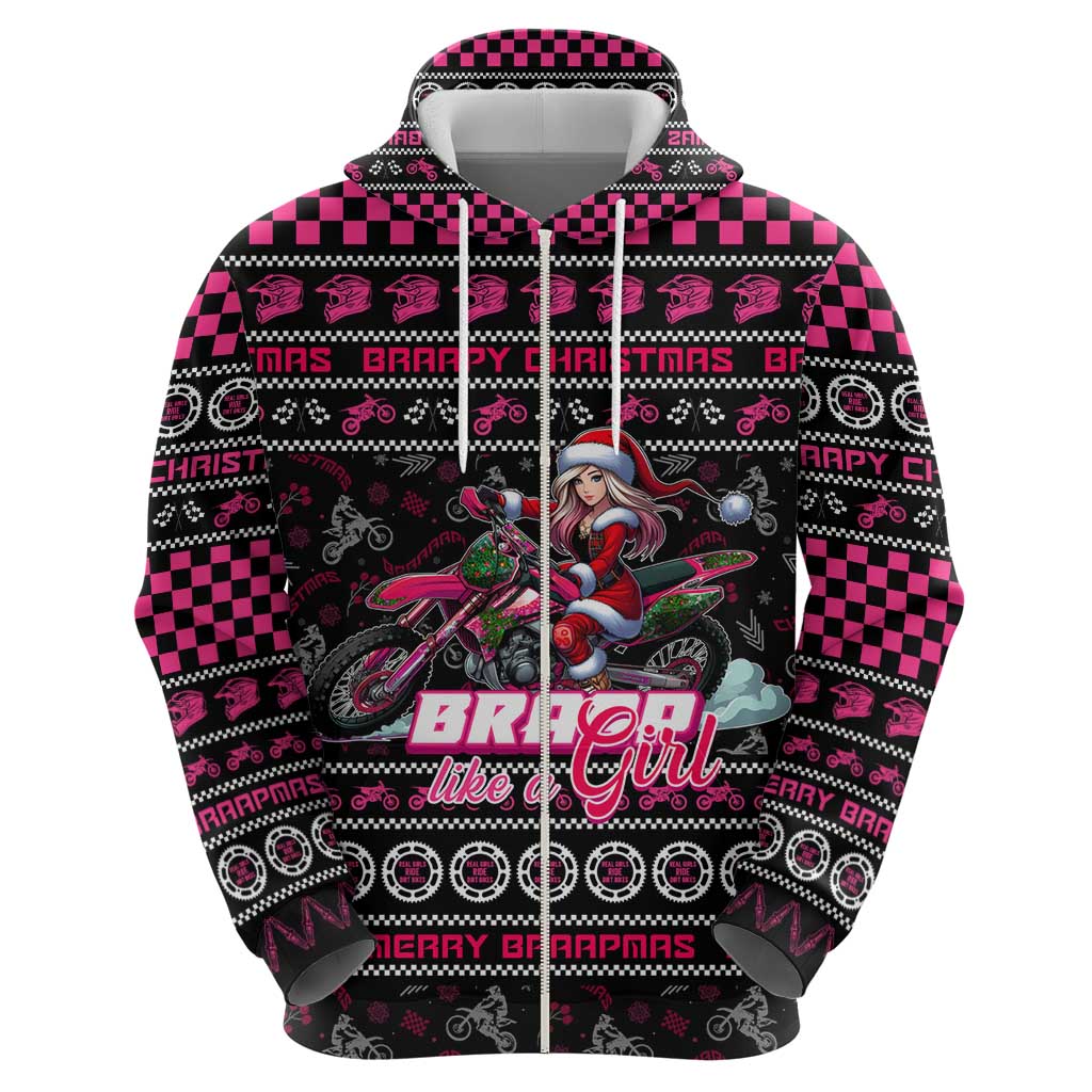 Braap Live A Girl Hoodie Christmas Merry Braapmas DT02