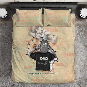 Gift for Dad - Personalized African Father and Son Bedding Set DT02