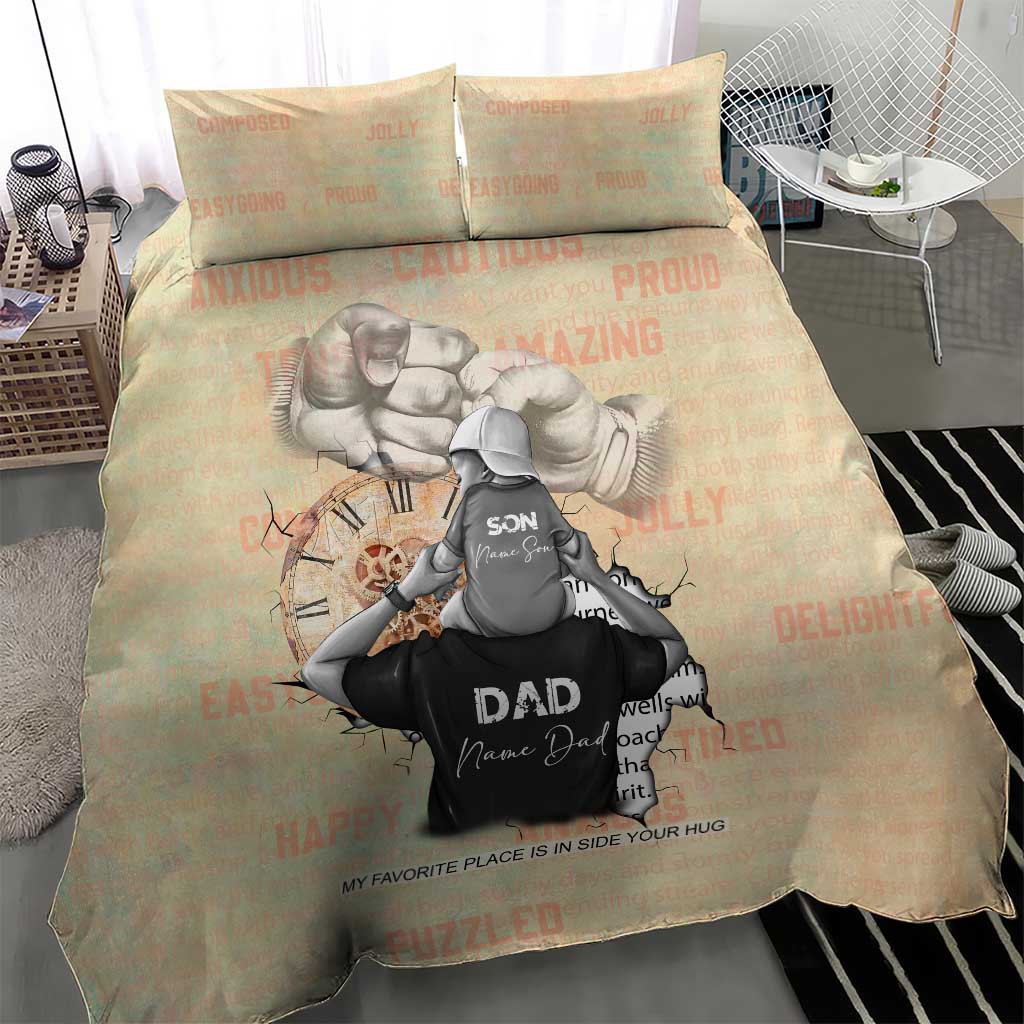 Gift for Dad - Personalized African Father and Son Bedding Set DT02