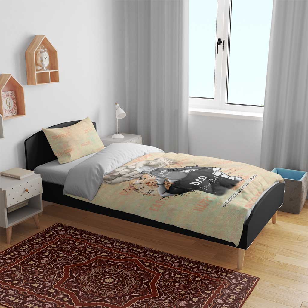 Gift for Dad - Personalized African Father and Son Bedding Set DT02