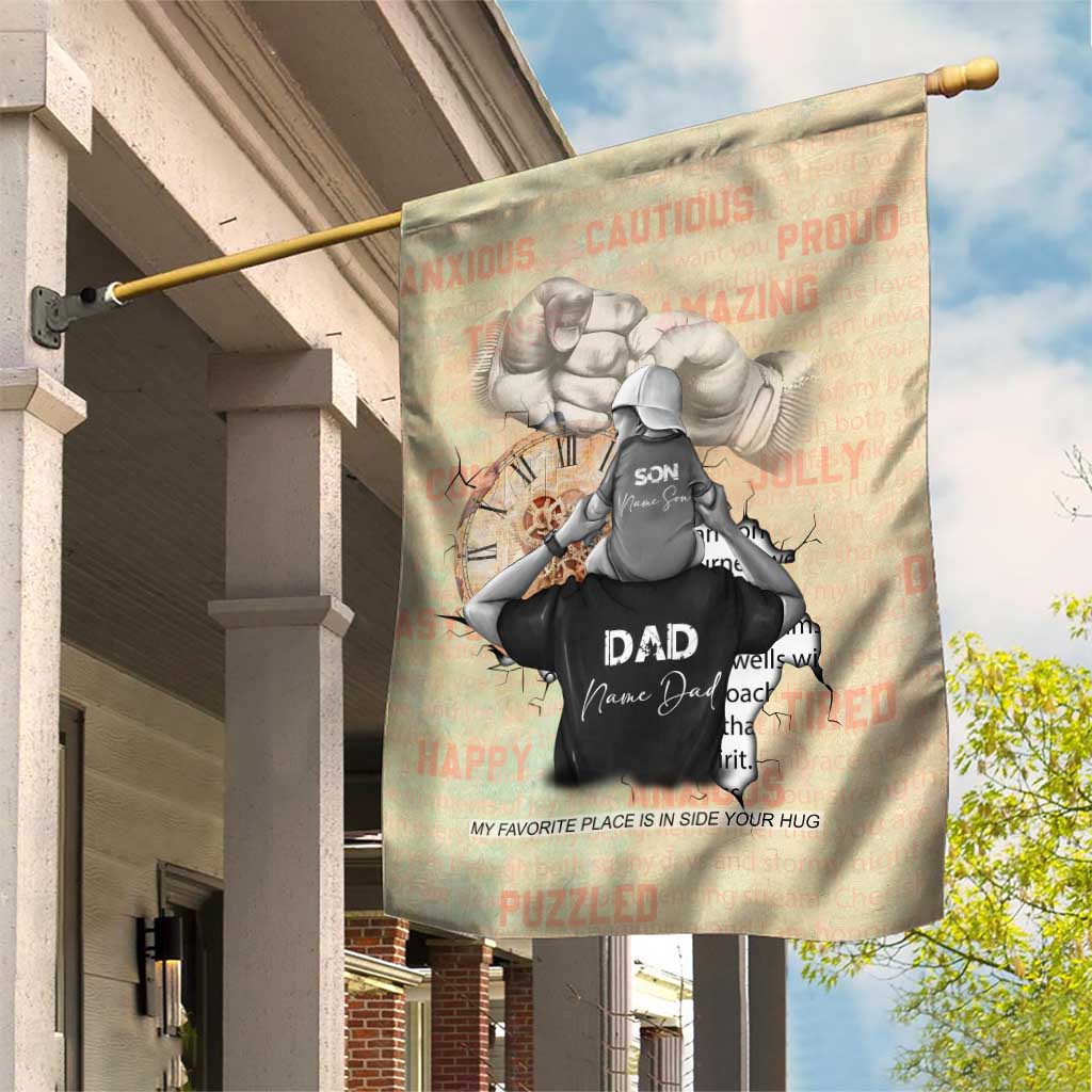 Gift for Dad - Personalized African Father and Son Garden Flag DT02