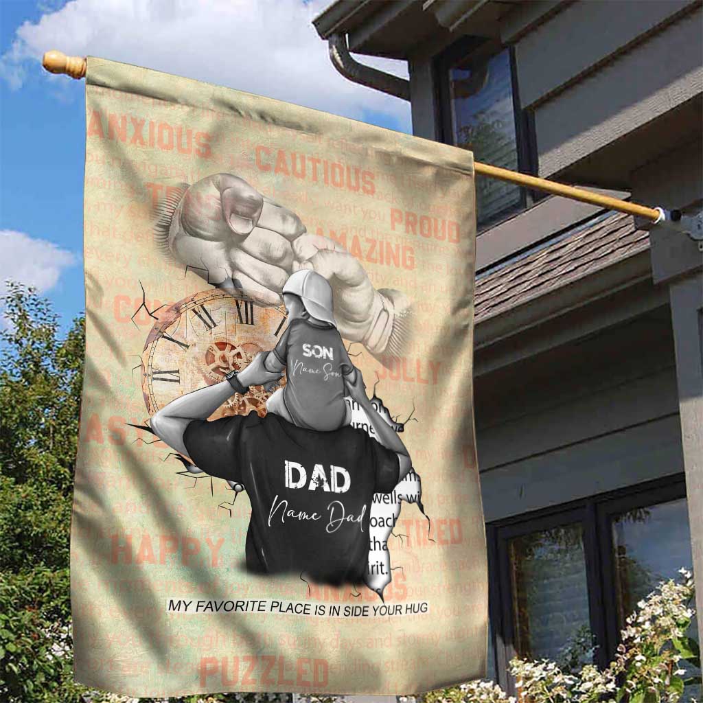 Gift for Dad - Personalized African Father and Son Garden Flag DT02