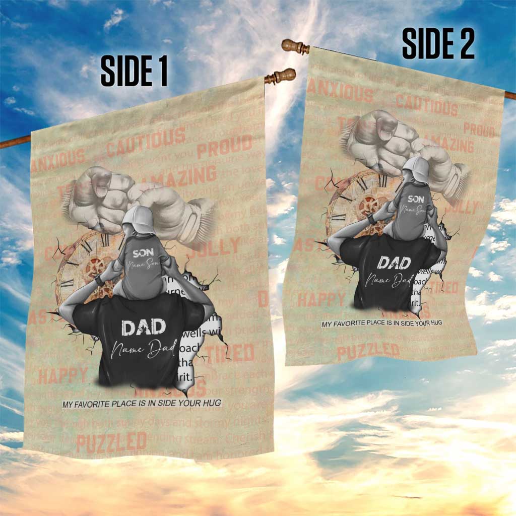 Gift for Dad - Personalized African Father and Son Garden Flag DT02