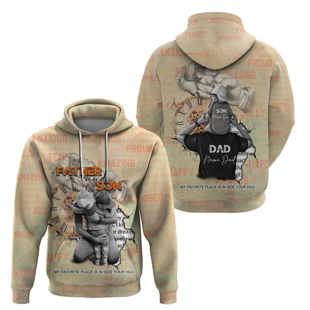 Personalized Father And Son Hoodie Gift for Dad DT02