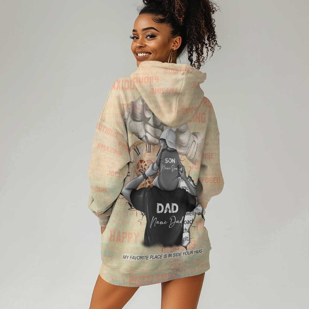 Gift for Dad - Personalized African Father and Son Hoodie Dress DT02