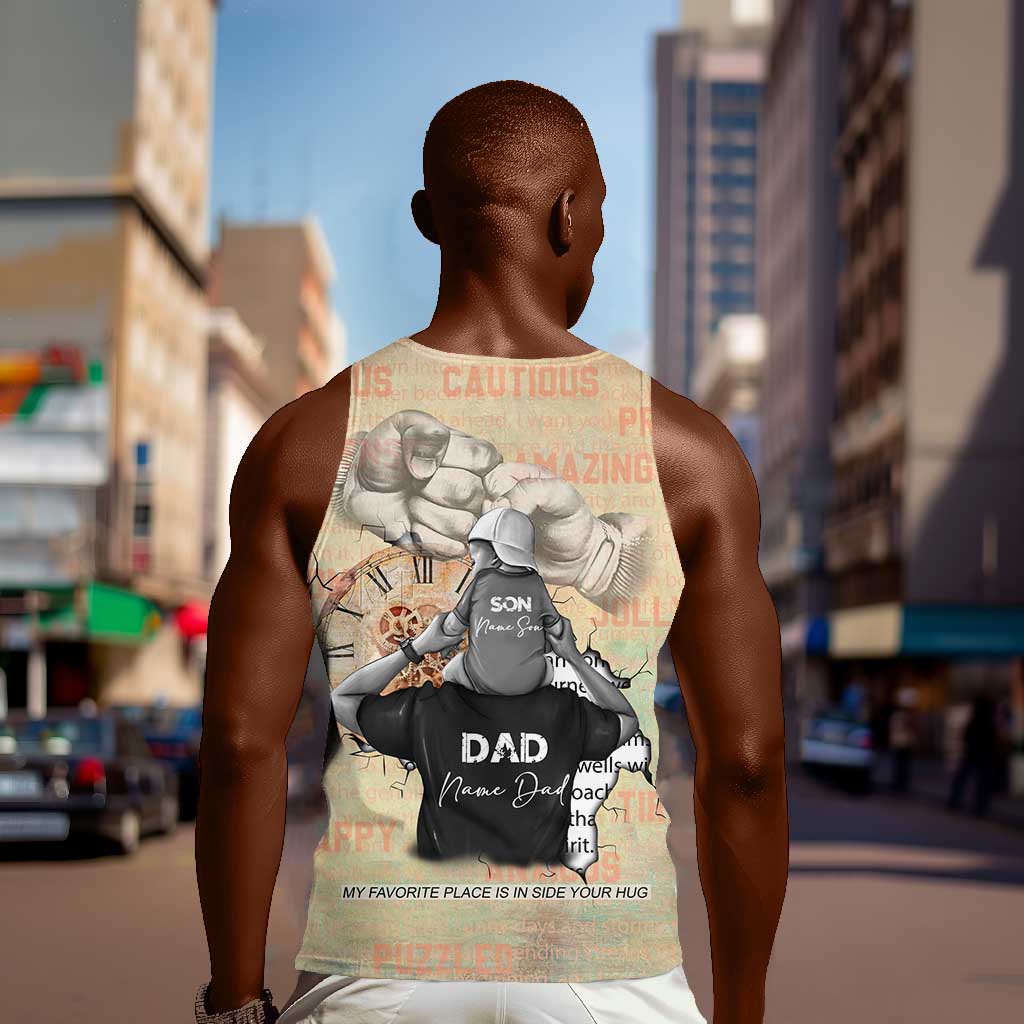 Gift for Dad - Personalized African Father and Son Men Tank Top DT02