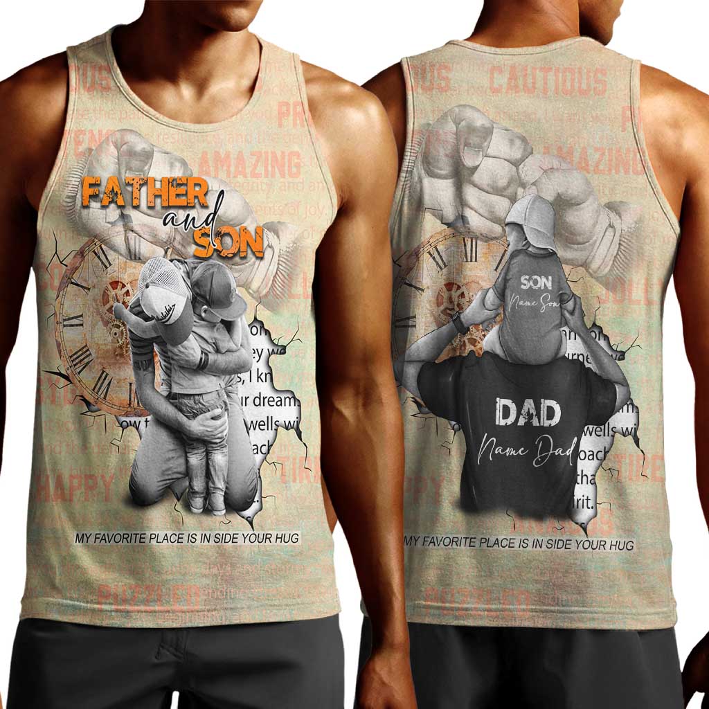 Gift for Dad - Personalized African Father and Son Men Tank Top DT02