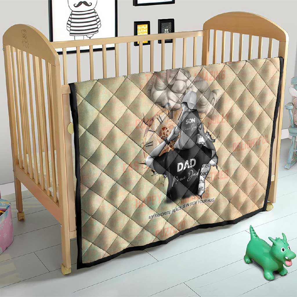 Gift for Dad - Personalized African Father and Son Quilt DT02