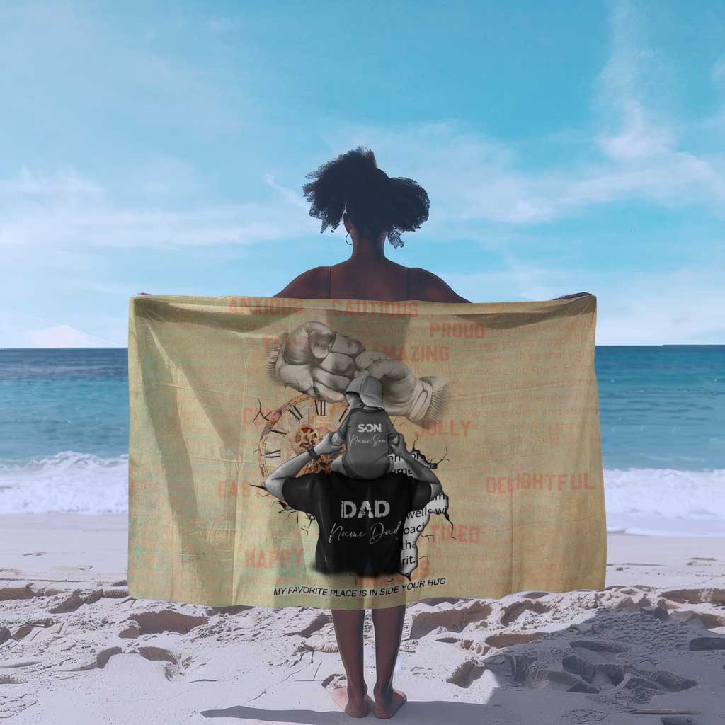 Gift for Dad - Personalized African Father and Son Sarong DT02