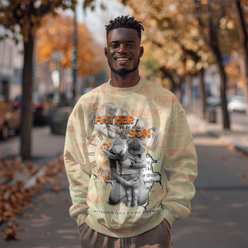 Gift for Dad - Personalized African Father and Son Sweatshirt DT02