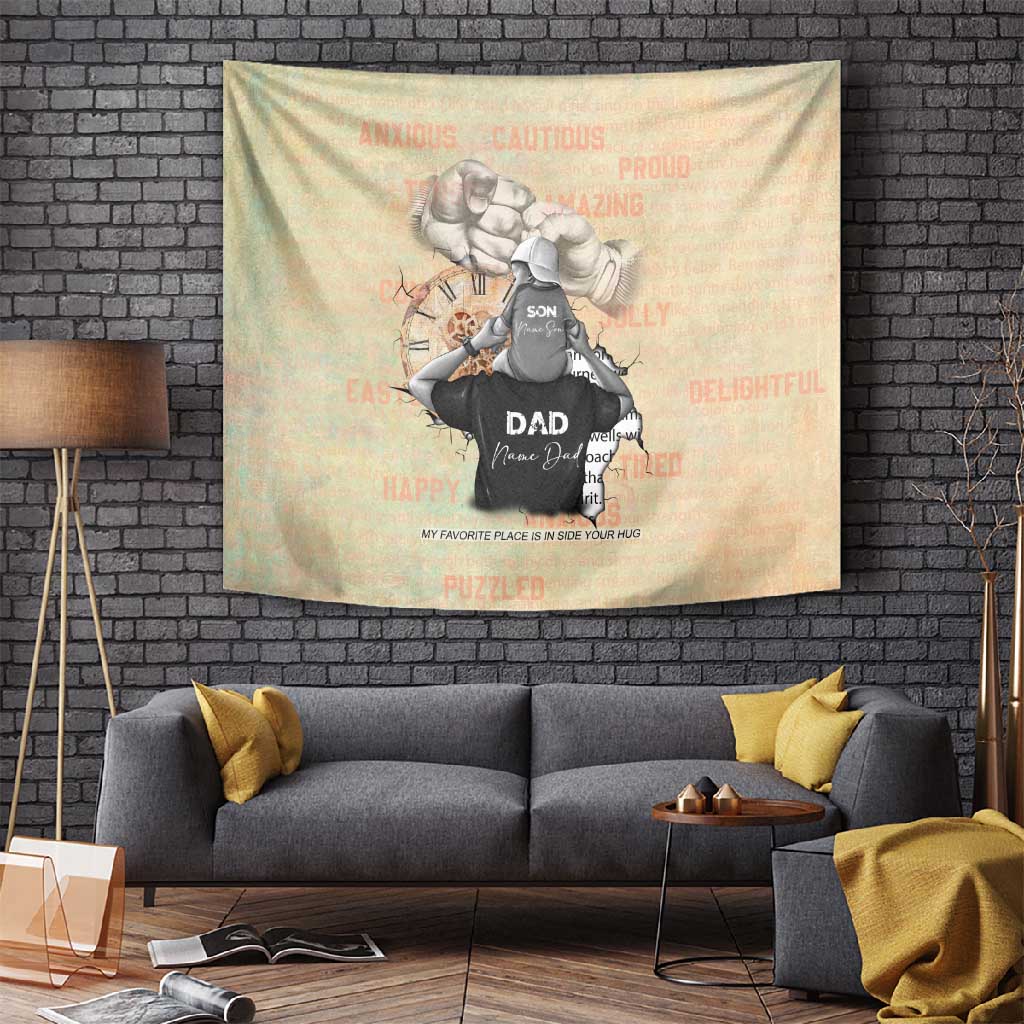 Gift for Dad - Personalized African Father and Son Tapestry DT02