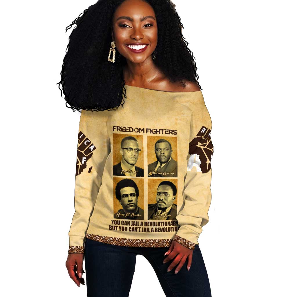 Revolutionary Freedom Fighters - Civil Rights Leaders Off Shoulder Sweater DT02