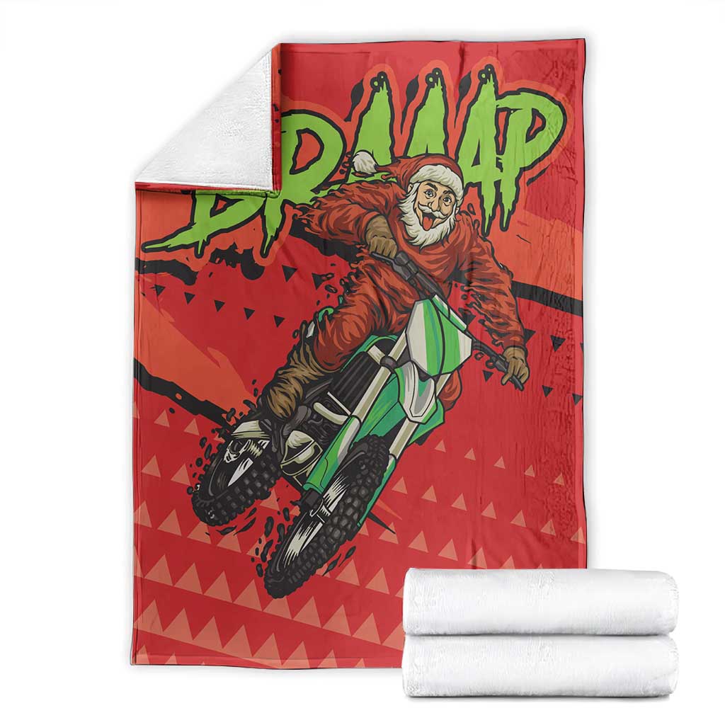 Afro Santa Braaap Blanket Motorcross Christmas DT03