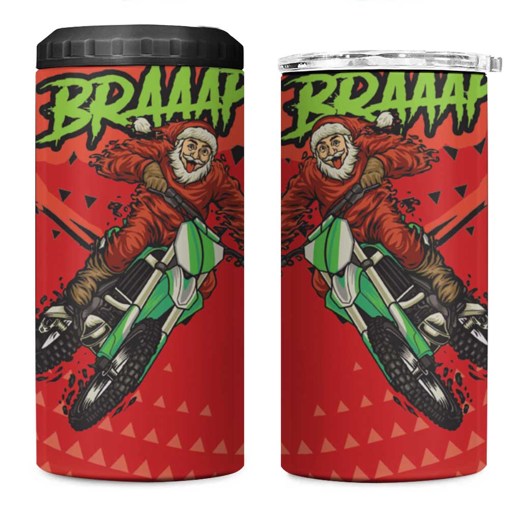 Afro Santa Braaap 4 in 1 Can Cooler Tumbler Motorcross Christmas DT03
