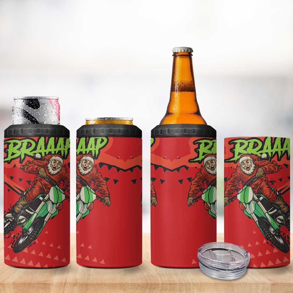 Afro Santa Braaap 4 in 1 Can Cooler Tumbler Motorcross Christmas DT03