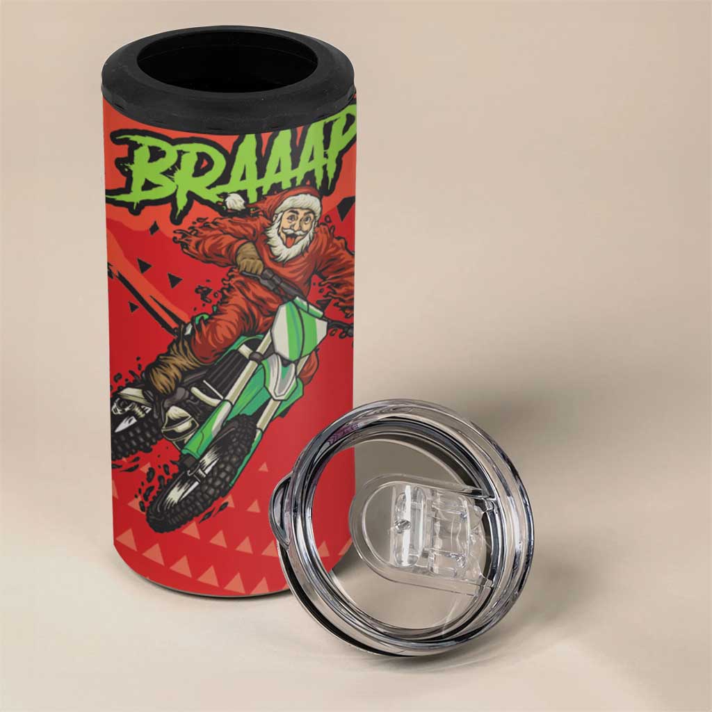 Afro Santa Braaap 4 in 1 Can Cooler Tumbler Motorcross Christmas DT03