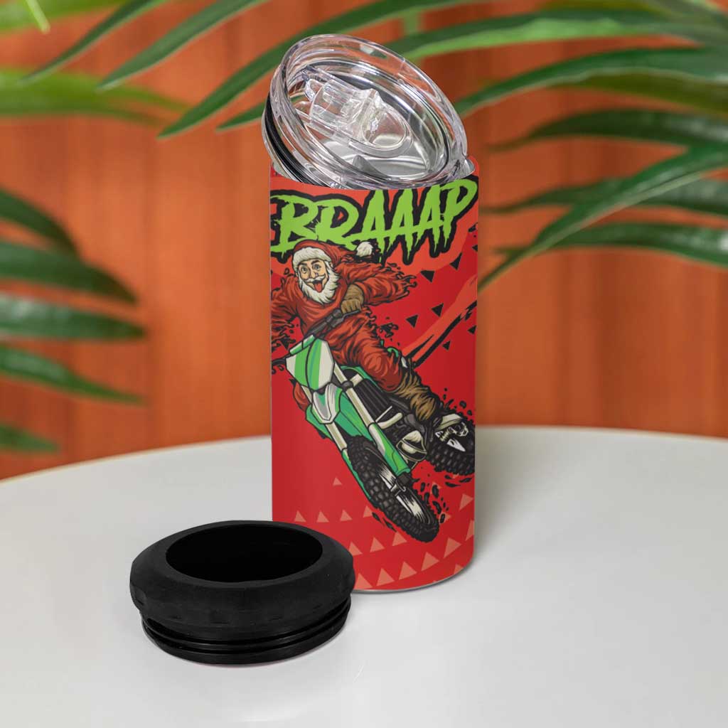 Afro Santa Braaap 4 in 1 Can Cooler Tumbler Motorcross Christmas DT03