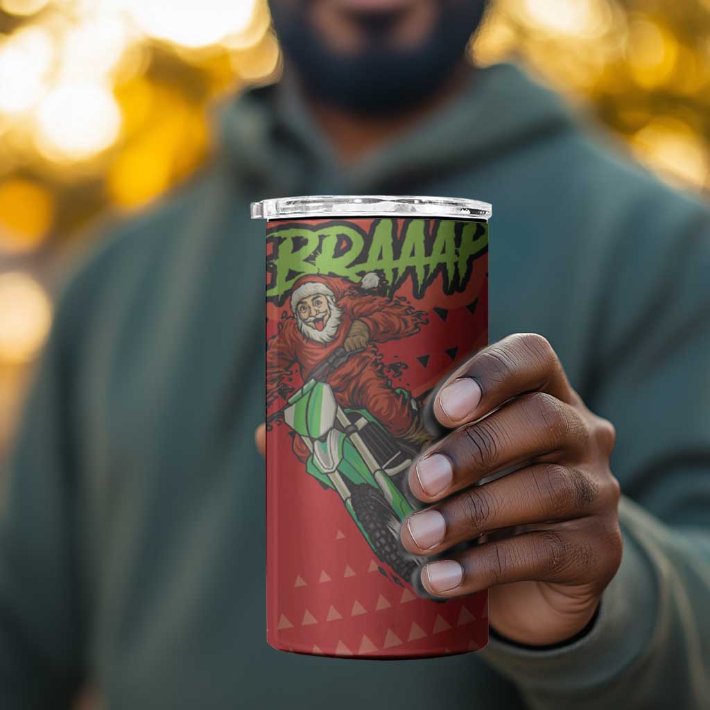 Afro Santa Braaap 4 in 1 Can Cooler Tumbler Motorcross Christmas DT03